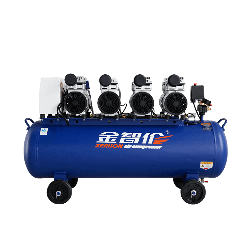 کمپرسور هوای بدون روغن خاموش ZL-750W×4-120L 4HP